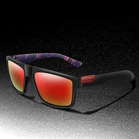Marque polarisée cyclisme pêche course hommes lunettes de soleil UV400 HD Vision coupe-vent mode lunettes TAC lentille Style Vintage 5