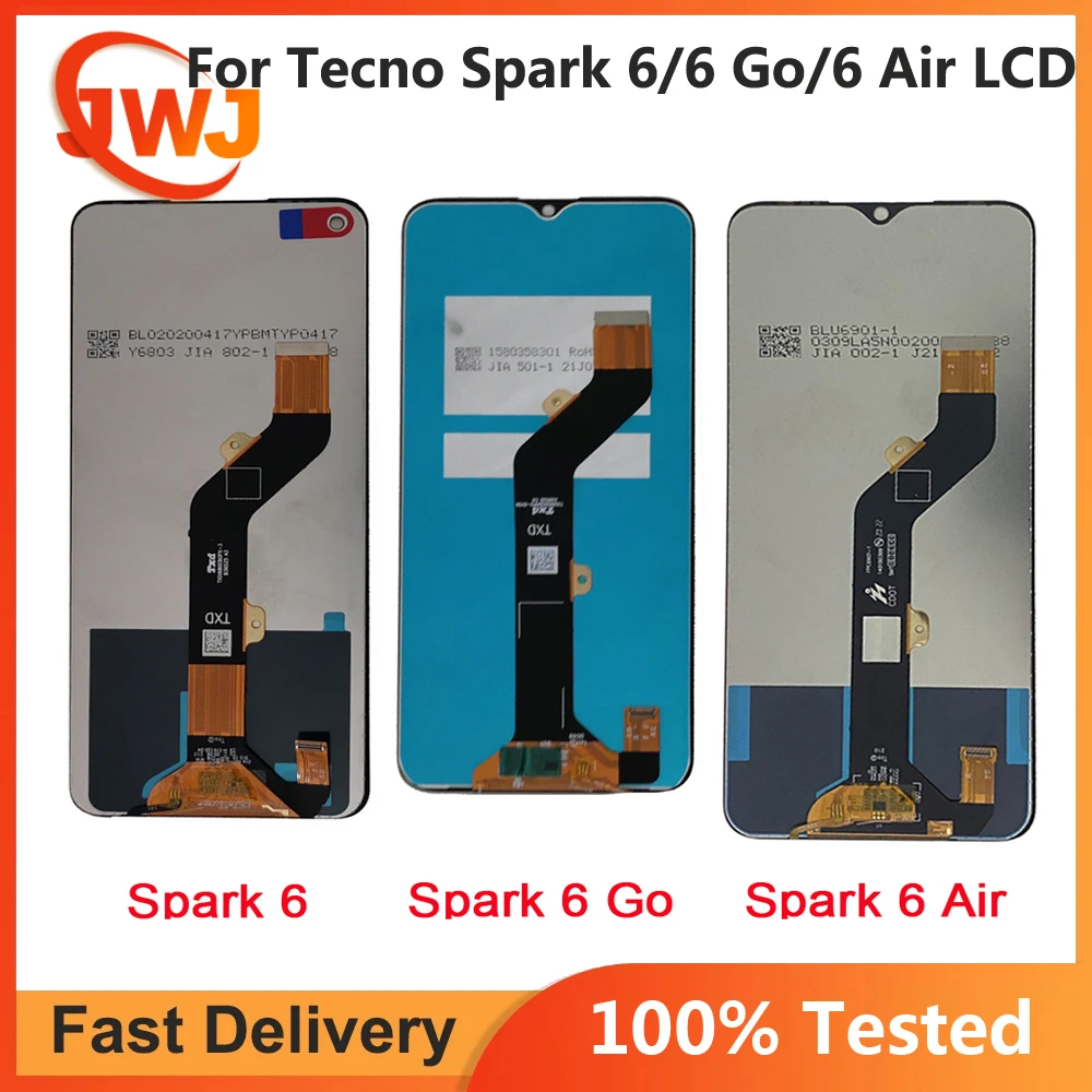 

For Tecno Spark 6 KE7 LCD Display Touch Screen Digitizer Assembly For Tecno Spark 6 Go KE5j KE5k LCD Spark 6 Air KE6 LCD Display