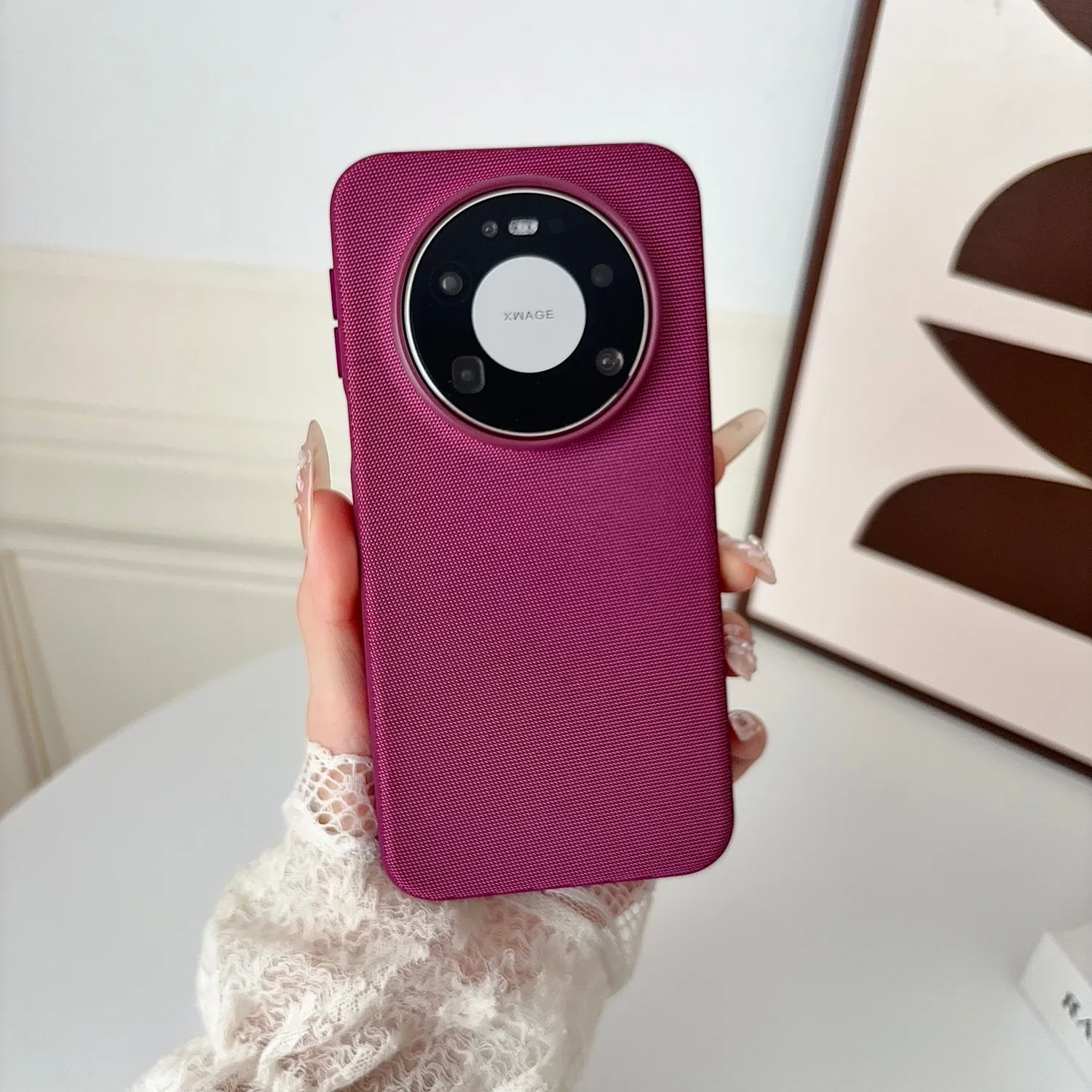 Magnetic TechWoven Cloth Skin Phone Case – Matte Anti-Scratch Cover
