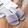 Women's Slippers Fuzzy Soft House Slippers Plush Furry Warm Open Toe Fluffy Breathable Home Shoes 2