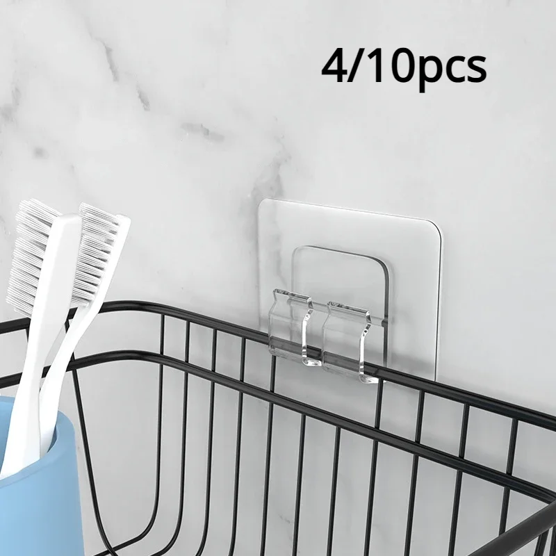 Storage Hook Home Accessories 4/10PCS Kitchen Wire Rack Accessories Home and Decoration Patch Hanger Multifunctional Hooks