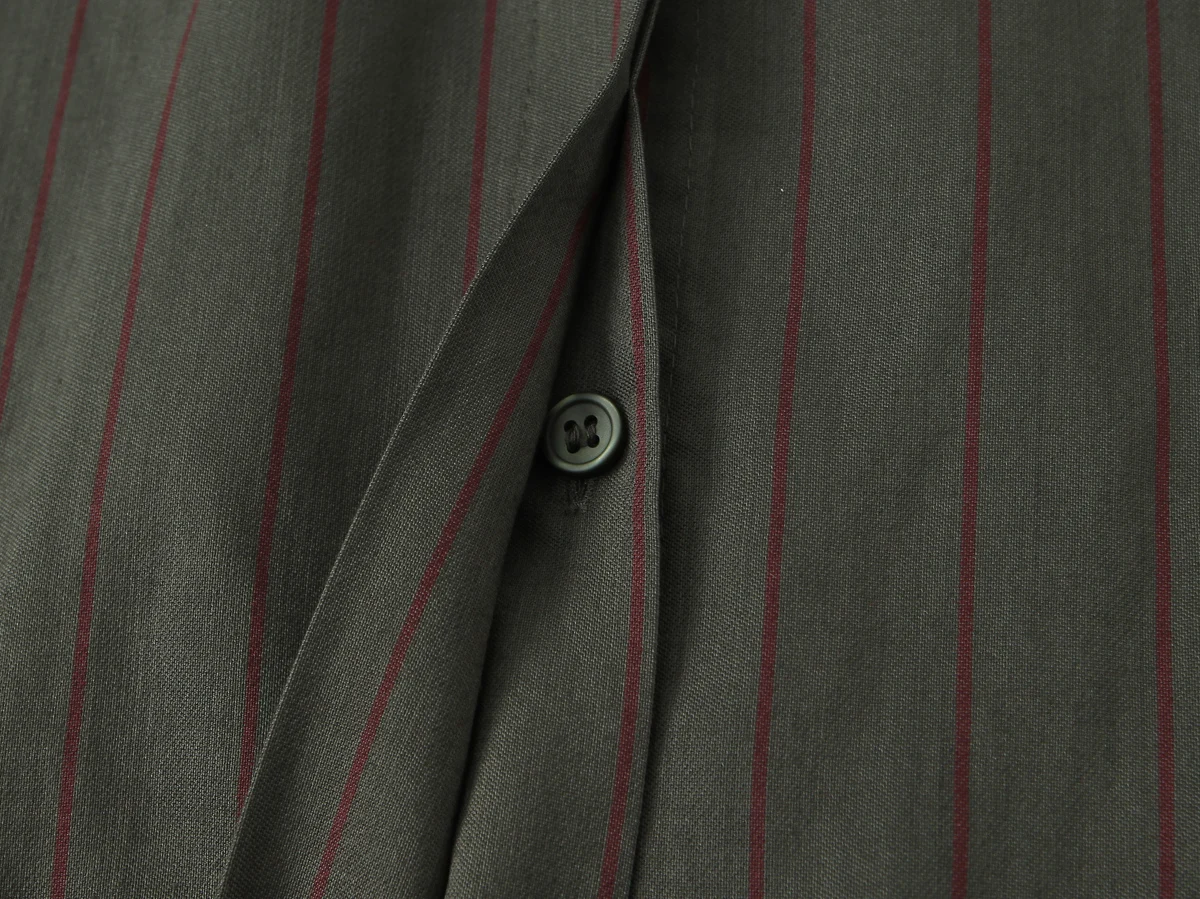 Women's Striped Stand Collar Shirt Spring Autumn New Female Long-Sleeve Shirt Lady Loose Fit Casual Fashion Versatile Blouse Top