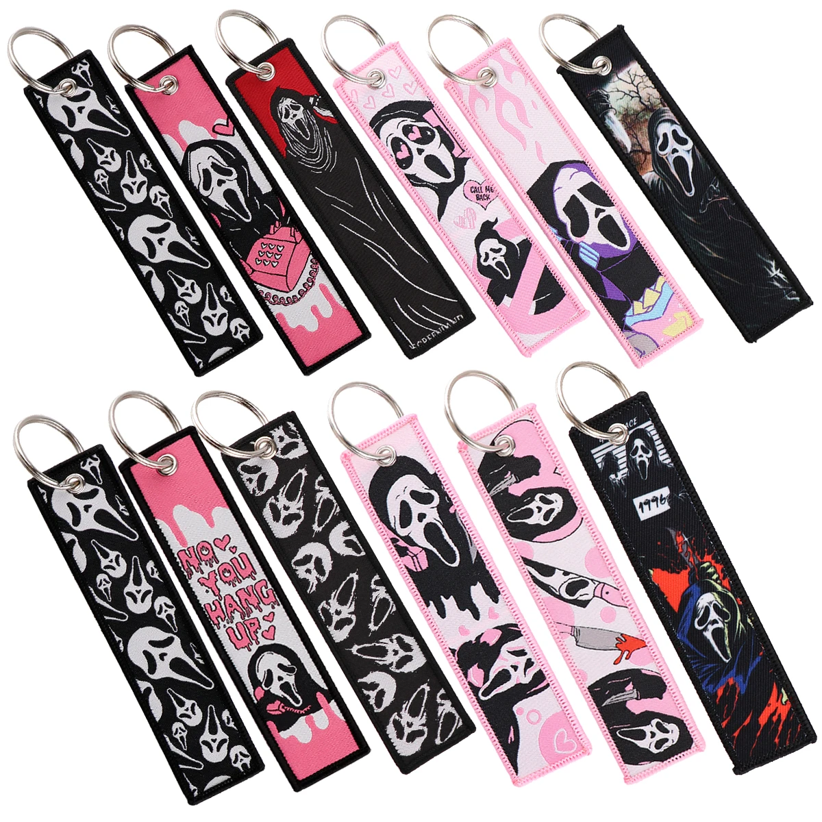 Halloween-Killer-Key-Tag-Embroidery-Key-Fobs-Keychains-for-Car ...