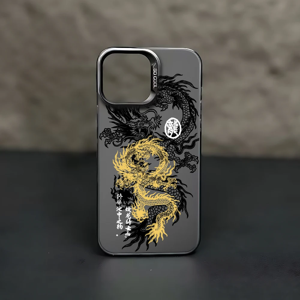 Sacred Chinese Dragon Matte Phone Case - Elegant Back Cover Design