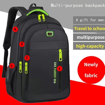 The neutral color backpack for men and women has multiple layers of pockets, suitable for students and business people. 1