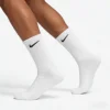 Nike Logo Athletic High-Top Socks Training Mid-Calf Socks Unisex Style Combo Pack White SX7676-100