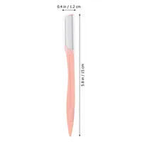 Lot de 3 rasoirs à sourcils avec manche en plastique, outils de coupe des sourcils en acier inoxydable, tondeuses portables et légères pour poils du visage, kit d'outils de maquillage 6