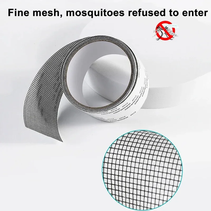 Anti-mosquito Window Screen Repair Tape Self Adhesive Mesh Tape Door Window Mosquito Net Patch Strong Adhesive Sash Repair