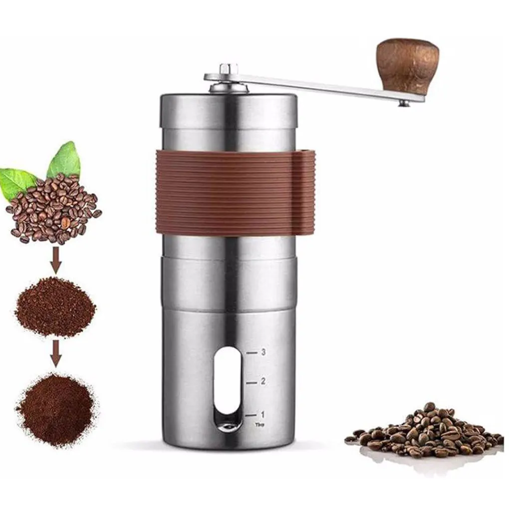 

Stainless Steel Manual Coffee Grinder Easy To Clean And Widely Used Sturdy And Durable Portable