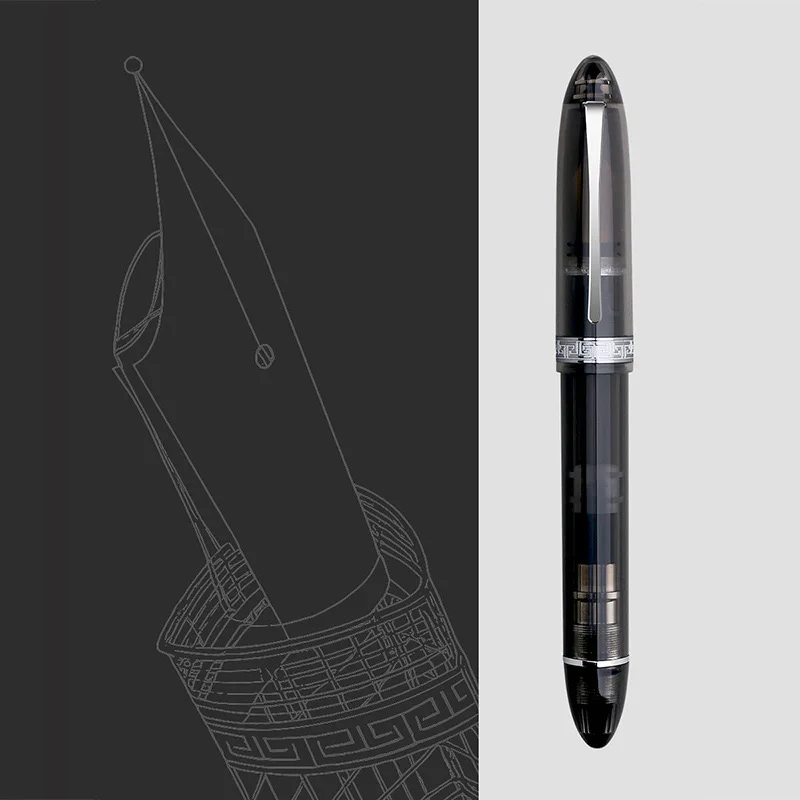 MAJOHN V60 Creative Triangular Piston Resin Fountain Pen