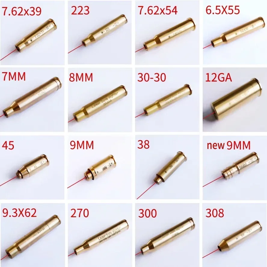 7MM 8MM 9MM 7.62x39 308 223 30-06 Tactical Red Laser Sight Collimator Laser Sight Hunting Glock AR15 Airsoft Accessories laser sight