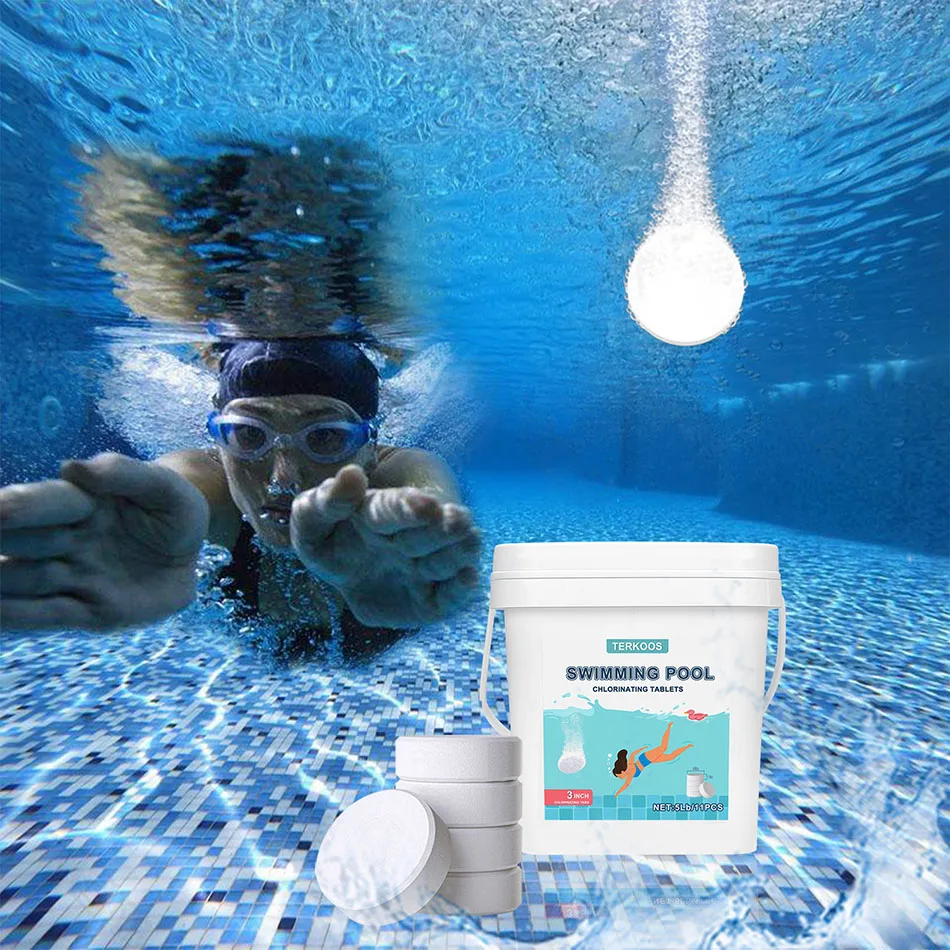 Pool Chlorine Tablets 3inch Chlorine Tablets For Swimming Pools, Stabilized Chlorine Tablets, 40LB