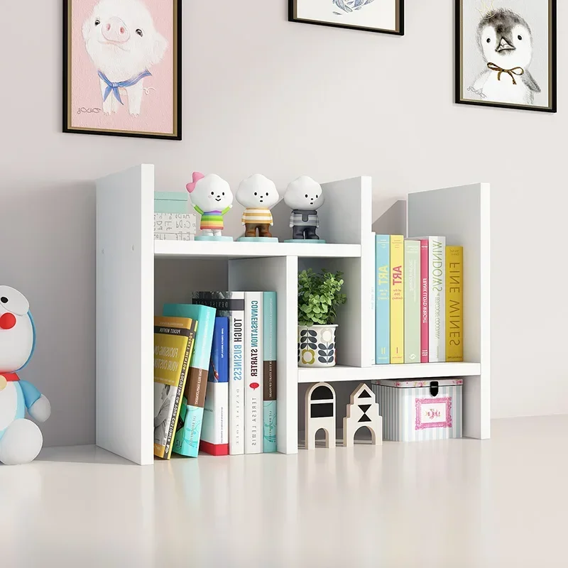 

Bookcase Office Ins Rack Shelves Storage Desktop On Study Simple The Telescopic Desk Bookshelf Dormitory Finishing Children