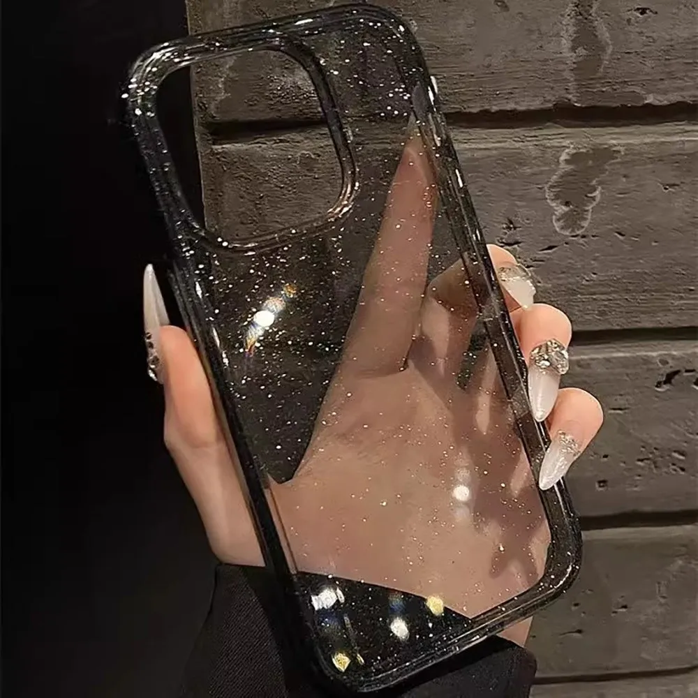 Luxury Glitter Soft Silicone Phone Case - Transparent Cover