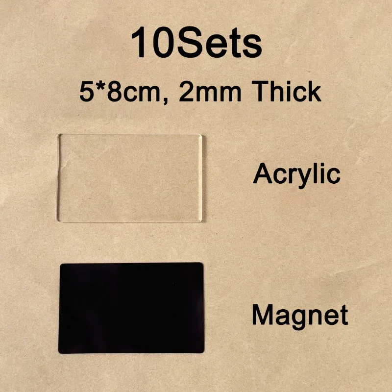 Handmade DIY Craft Kit: Clear Acrylic Magnetic Sheets