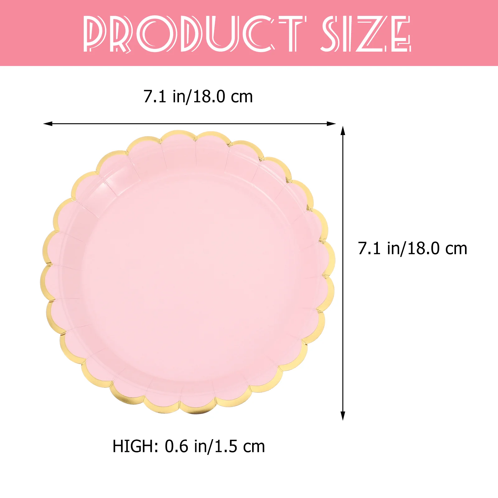 20Pcs Decorative Paper Plates Party Paper Plates Cupcake Storage Trays Disposable Party Dessert