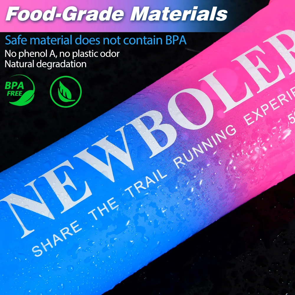 Folding Soft Flask Sport Water Bottle Bag Collapsible BPA Free