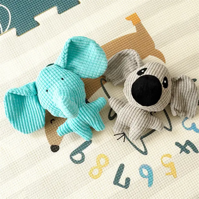 Plush Pet Dog Squeak Toys for Small Dogs Cute Pig Elephant Molar Training Decompress Interactive Dog Sound Toy Bite Resistant 6