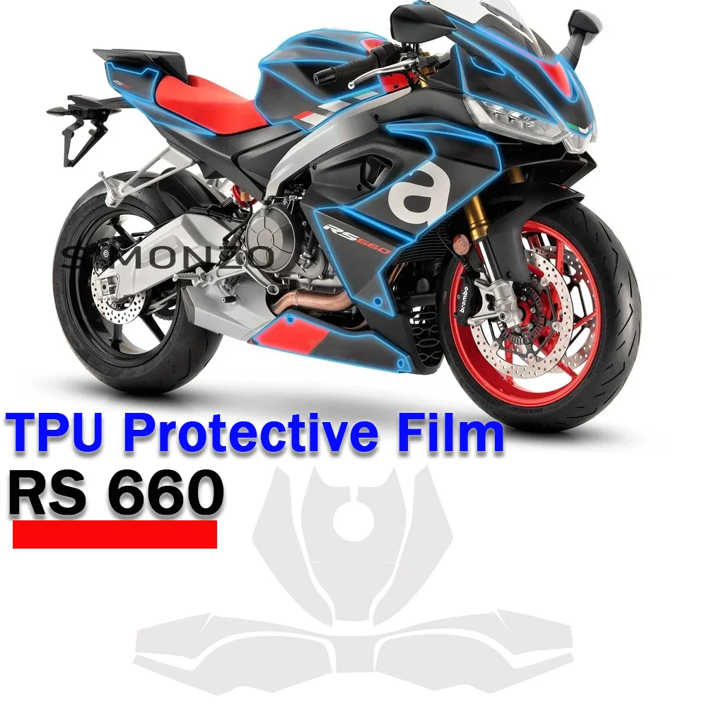 

For Aprilia RS 660 TPU Accessories Paint Protection Motorcycle Fairing Protective Film PPF Anti-scratch RS660 Invisible Car Film