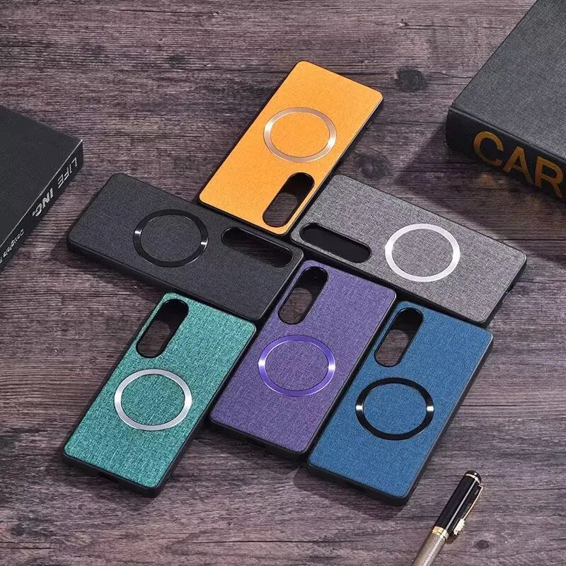 Magnetic Charging Silicone Protective Fabric Case