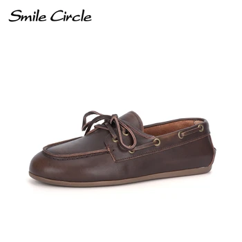 Genuine Leather Boat Shoes Women Flats Classic Moccasin Style for Everyday Comfort 1