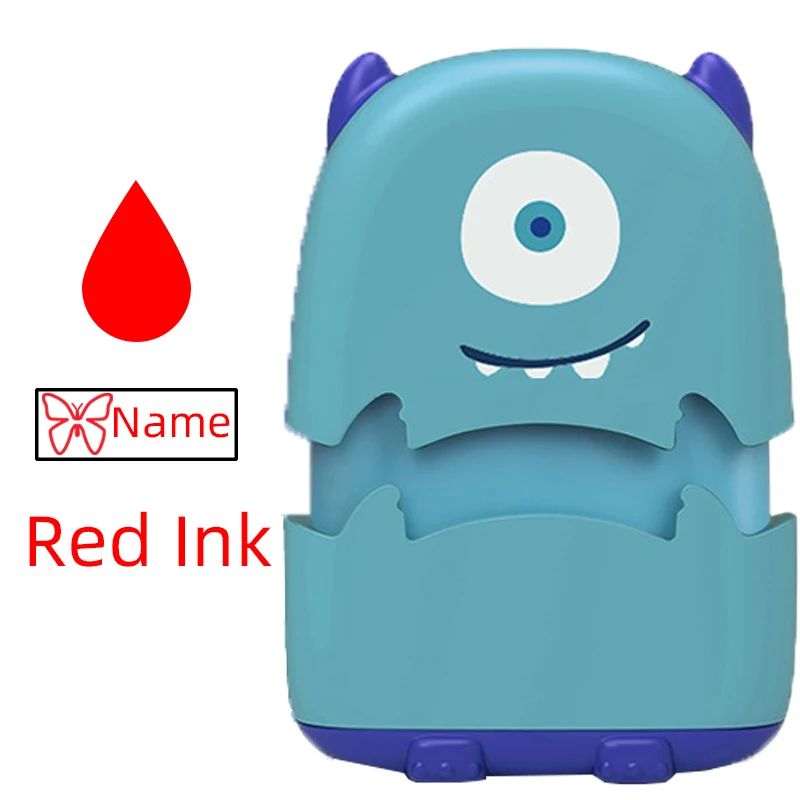 Self Ink Stamps Name Stamp Red/Blue/Black Ink Baby Name Stamp