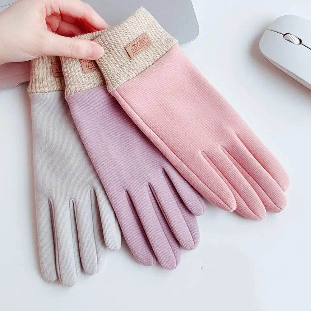 

Warm Touch Screen Gloves Fashion Plush Thick Soft Women's Glove Cold Resistant Comfortable Warm Finger Gloves Outdoor
