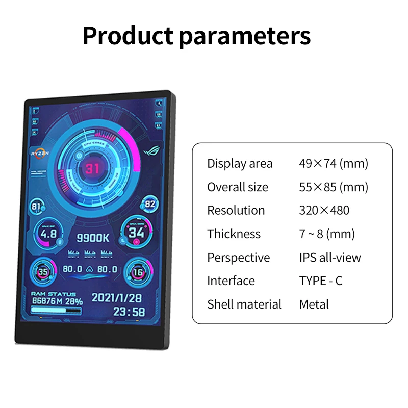 ǻ CPU GPU RAM HDD C Ÿ ÷ , 3.5 ġ IPS USB-C  ȭ, Windows 10 11, AIDA64 