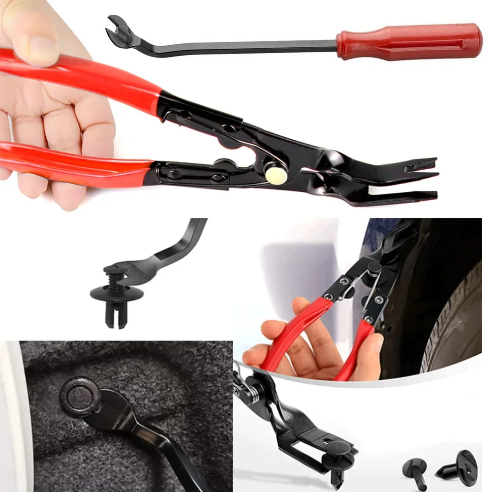Auto Stoßstange Retainer Clips Nagel Puller Verschluss Backe Schraubendreher Trim Removal Kit Kunststoff Nieten Modifikation Installation Werkzeuge – Detail 2