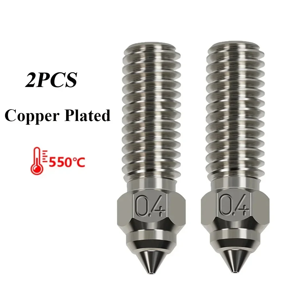 Premium Brass-Plated Copper Hard Steel 3D Printer Nozzles