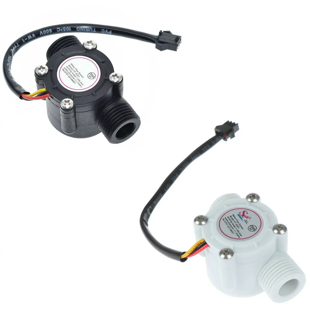 Water Flow Sensor DC 5-18V Flowmeter Hall Flow Sensor Water Control Liquid Switch 1-30L/min 2.0MPa YF-S201