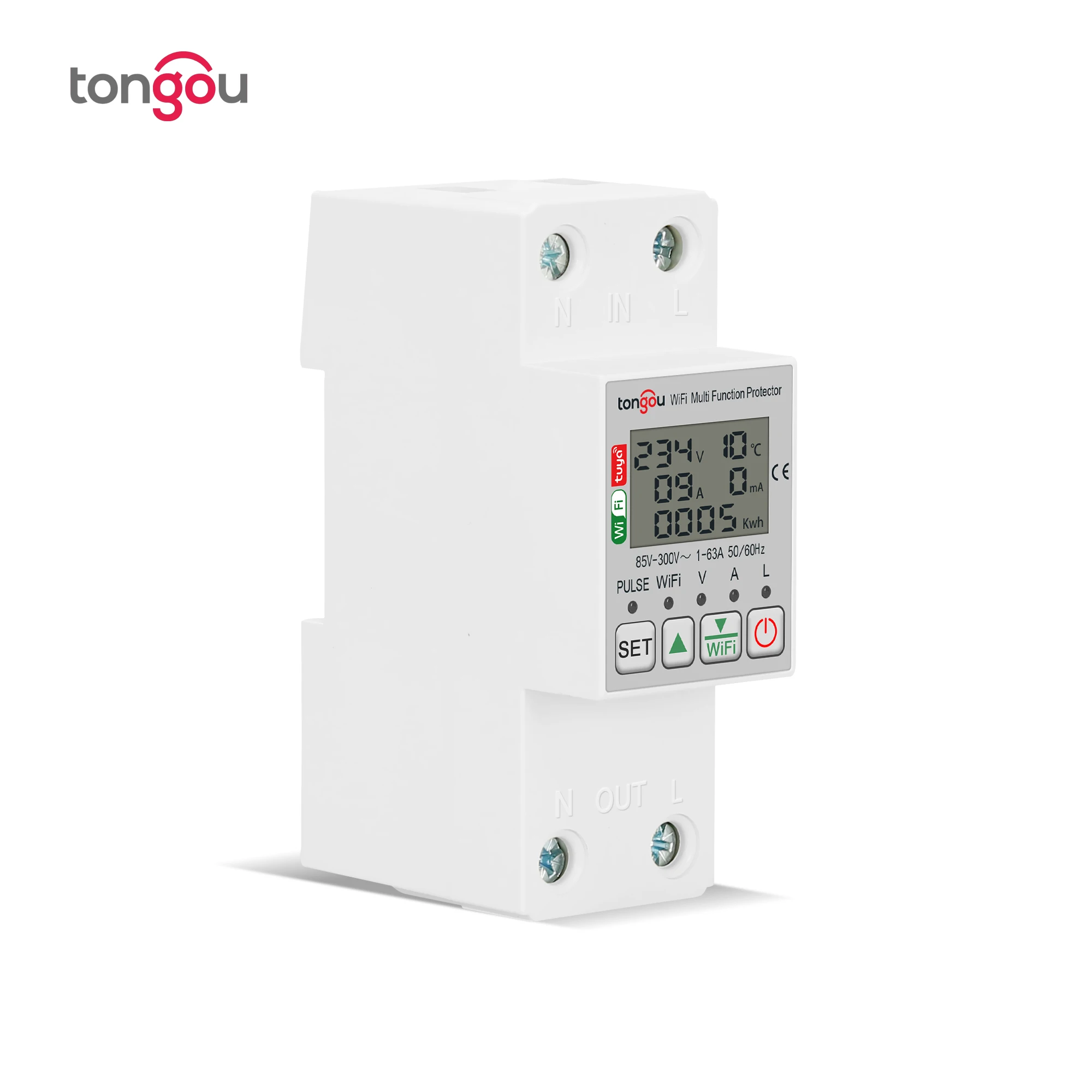 TONGOU 63A 110V 220V smartlife WIFI Energy Meter Kwh Metering switch Timer with voltage current and leakage protection TUYA - Image 2