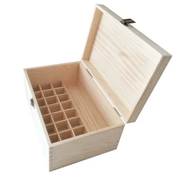 25 Grids Essential Oil Display Box Natural Wood Box Aromatherapy Wooden Box Treasure Jewelry Storage Organizer Handmade Craft