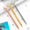 1 Pieces Metal Rose Gold Spinning Ballpoint Diamond Pen Stationery 1