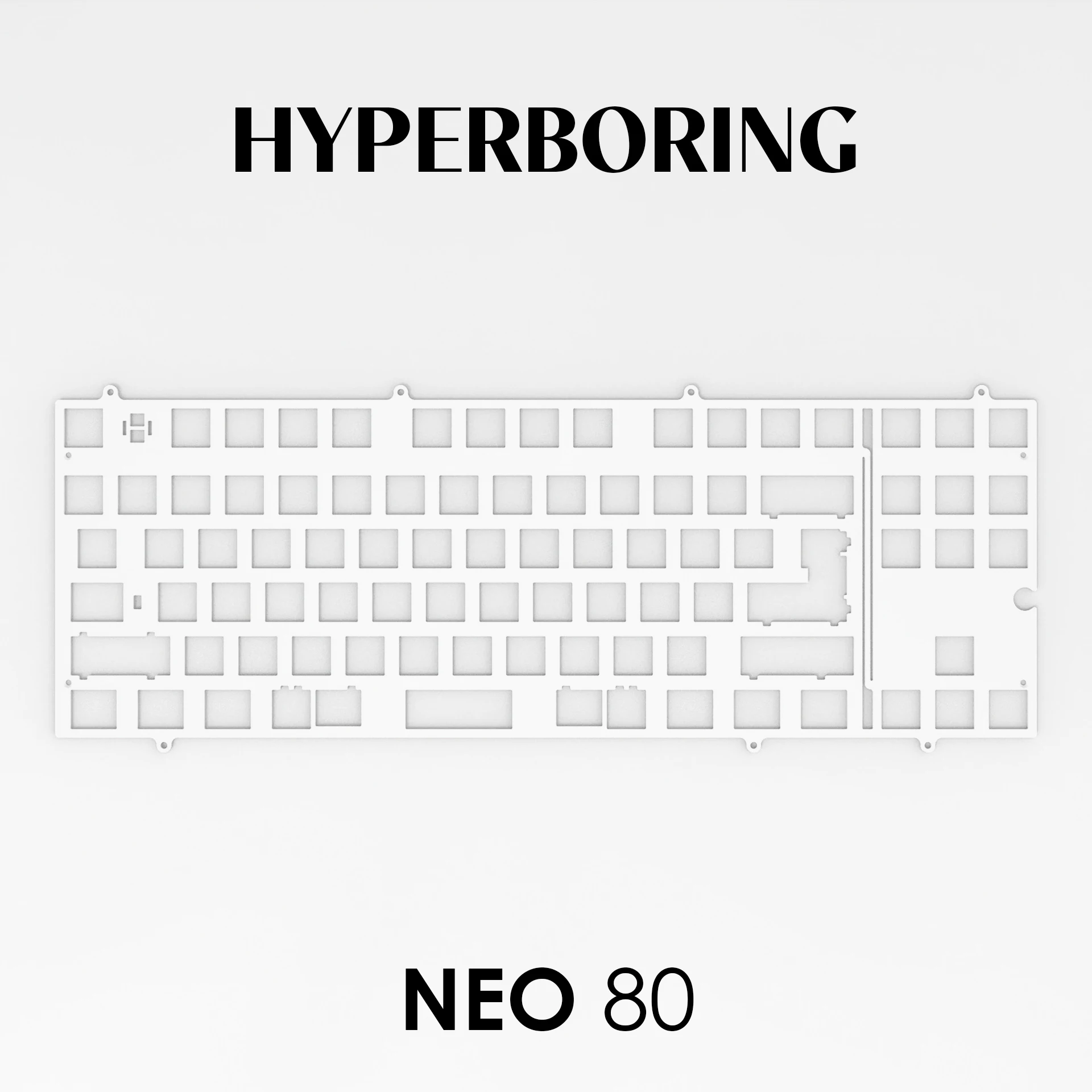 Neo80 keyboard plate PC PP POM FR4 Aluminum Carbon fiber