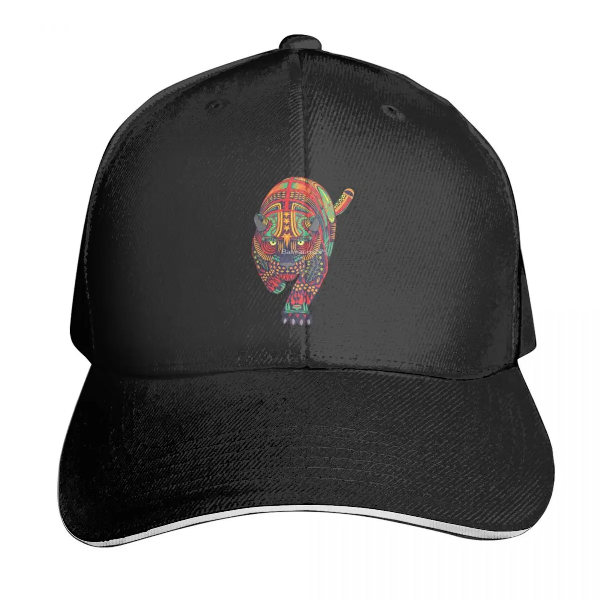 

Dark Big Cat Alebrije Casquette, Polyester Cap Holiday Unisex For Sports