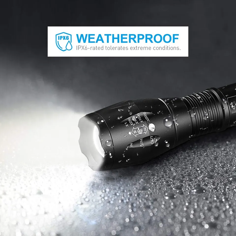 Hilngav Heavy Duty 3 D-Cell LED Flashlight - 600 Lumens, Single Mode, Aluminum Alloy, Rugged Metal Torch For Outdoor & Emergencies (3 Pack)