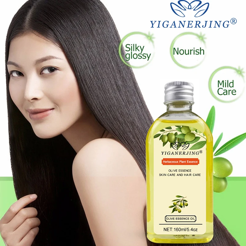 YIGANERJING Natural Olive Oil Essence Makeup Base Oil Care Hair Skin Essential oil For Face, Hair Dry Damaged Aging Skin Care