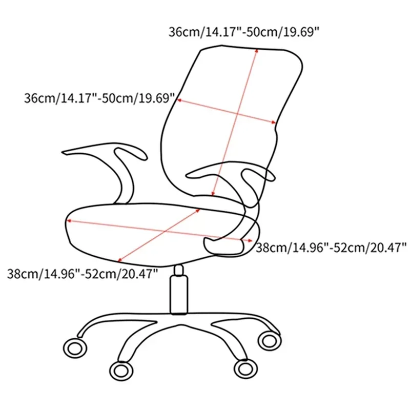 Computer Chair Cover Office Chair Covers Split Armchair Seat Cover Stretch Removable Slipcover Seat Protector silla gamer 6