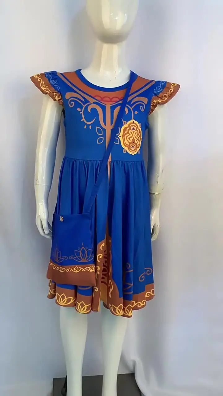 Seaehey Mira Detektiv Prinzessin Kostüm – Cosplay Kleid Für Mädchen, Mit Umhängetasche, Polyester