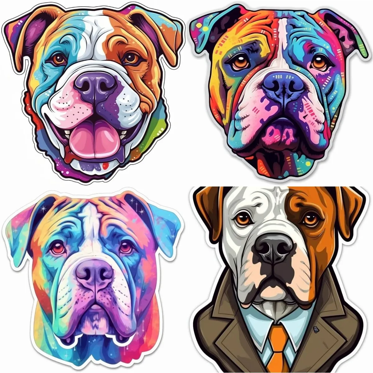 

American Bulldog Dog Vinyl Decal Sticker for Car, Laptop, Tumbler, Water Bottle Window Phone Cars Windows Waterproof Decoration