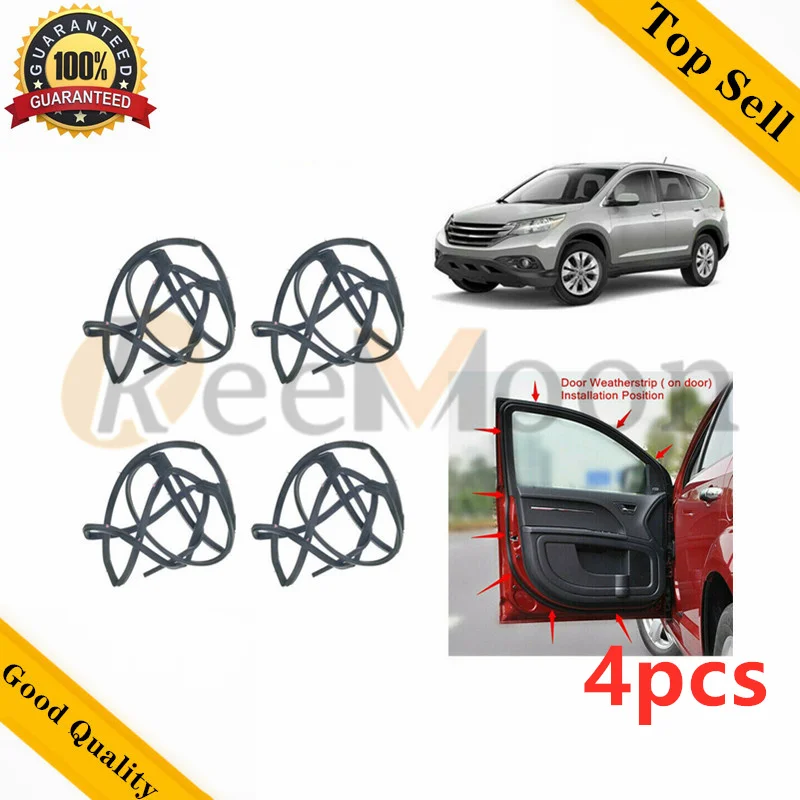 

4PCS 72310-T0A-A01 72350-T0A-A01 72810-T0A-A01 72850-T0A-A01 Door Weatherstrip Moulding Seal Weather Strip For 2012-2017 CRV
