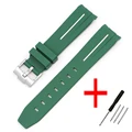 Green white line