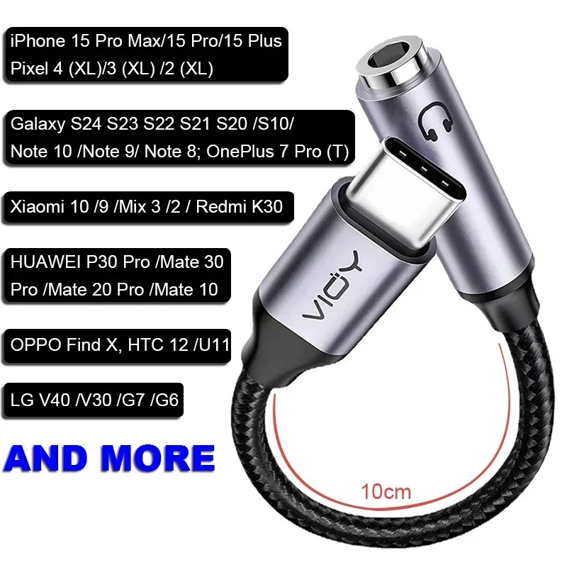 Cavo da USB tipo C a jack AUX maschio da 3,5 mm