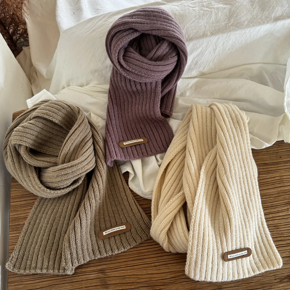 New Korean Children's Scarf Winter Fashion Knitting Ins Versatile Boys and Girls Wool Baby Scarf Wholesale