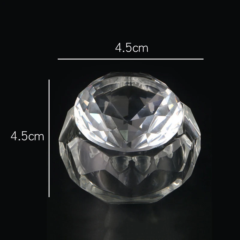 1Pcs Crystal Clear Acrylic Liquid Dish Tappen Dish Glass Cup With Lid Bowl For Acrylic Powder Monomer Nail Art Tool 5
