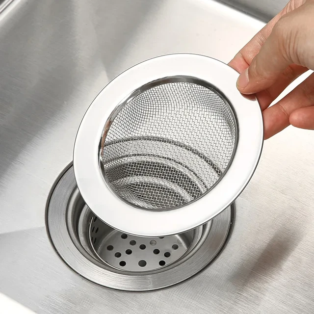 Tapón de acero inoxidable portátil para bañera, filtro de agujero de drenaje  de ducha, trampa, colador de Metal para fregadero de cocina - AliExpress