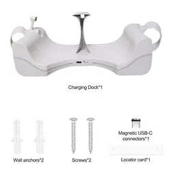 Versatile Charging Dock for VR Headset Accessories with LED Indicator (WHITE)