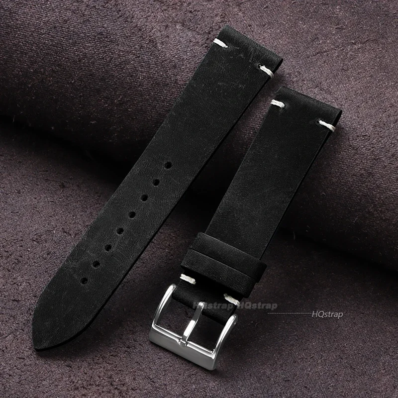 Premium Calfskin Leather Universal Sport Watch Band - Brown Replacement Strap