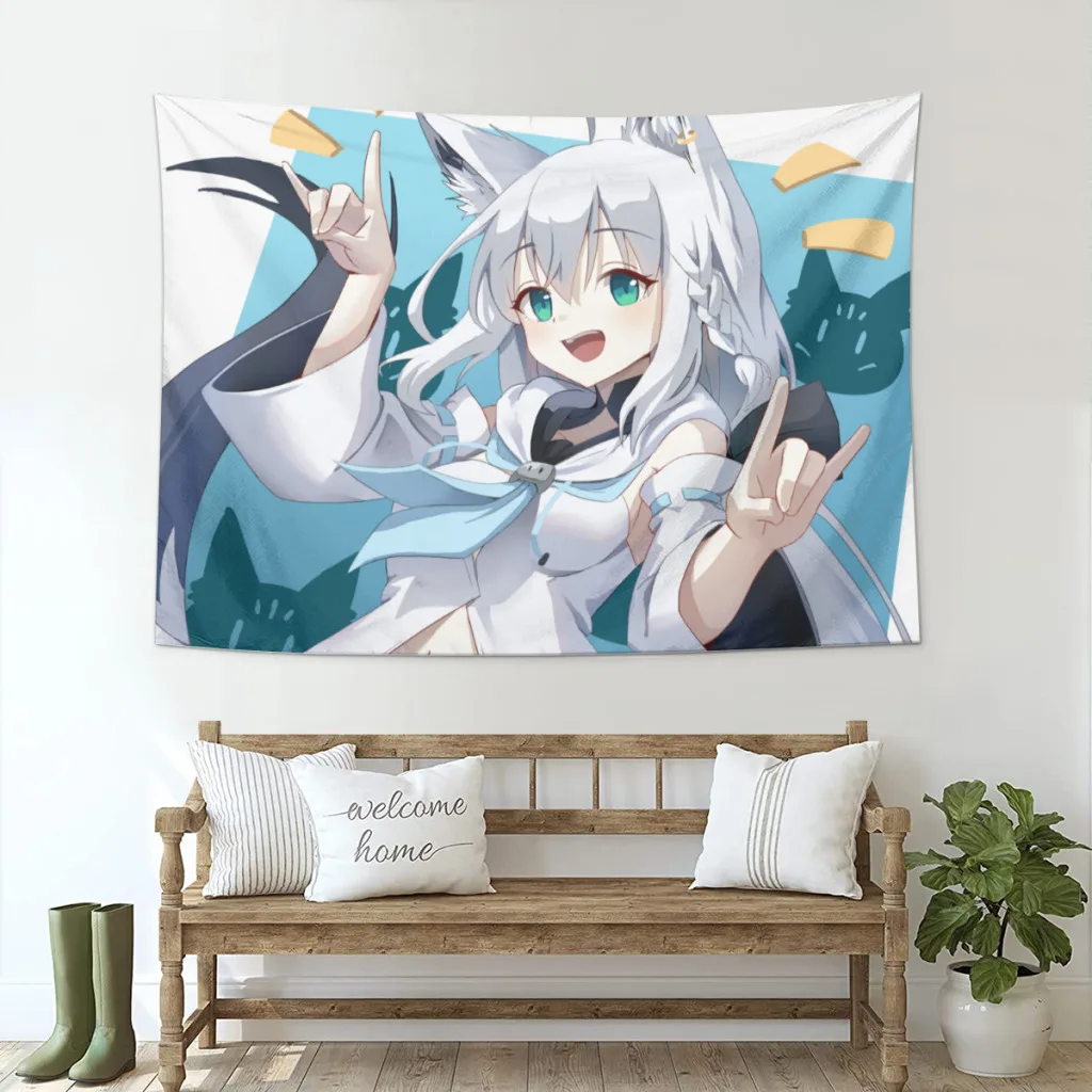 Anime Hololive Kawaii Tapestry  Home And Decoration Wall Art Tapestries Room Decors